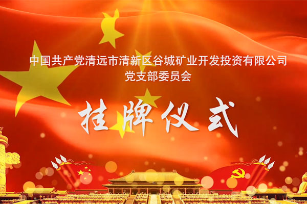 以黨建促發(fā)展，以發(fā)展強(qiáng)黨建——谷城礦業(yè)黨支部委員會(huì)正式掛牌成立
